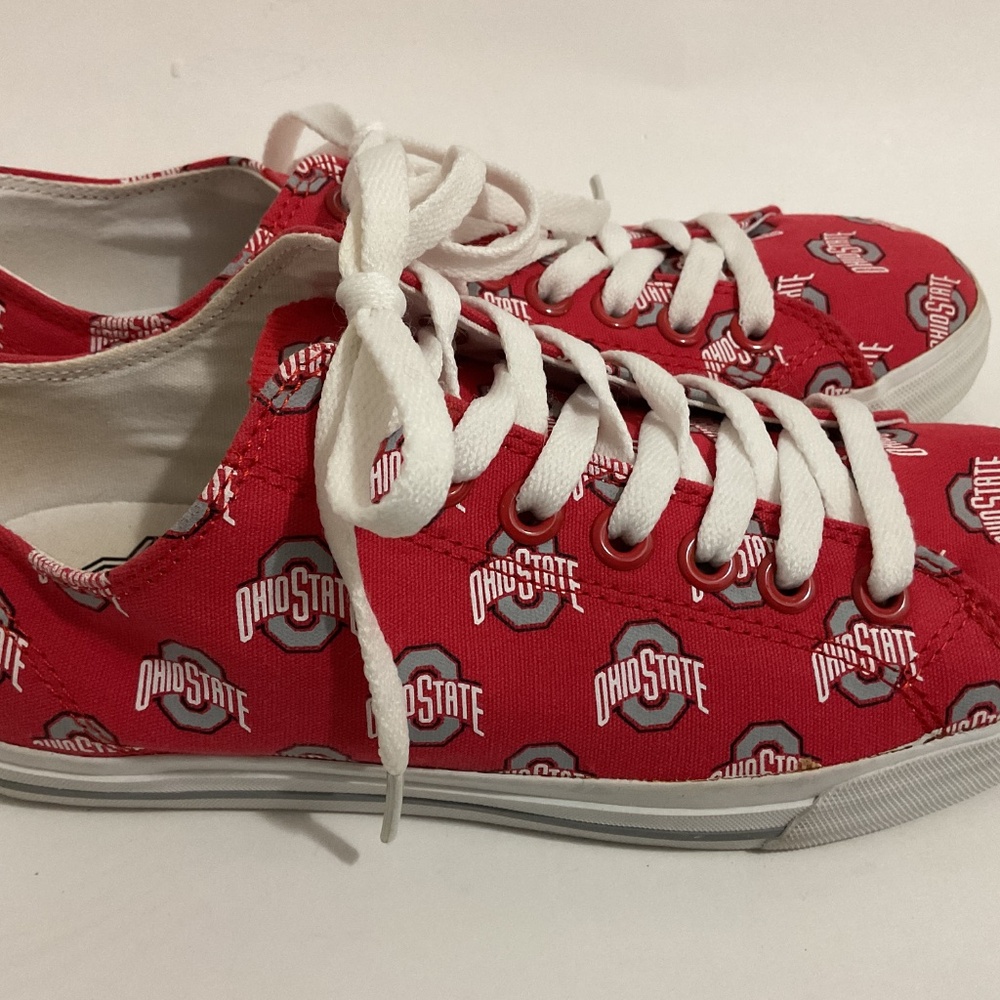 Ohio State Buckeyes Canvas Tennis Shoes, Women’s Size 8 - Picture 3 of 7